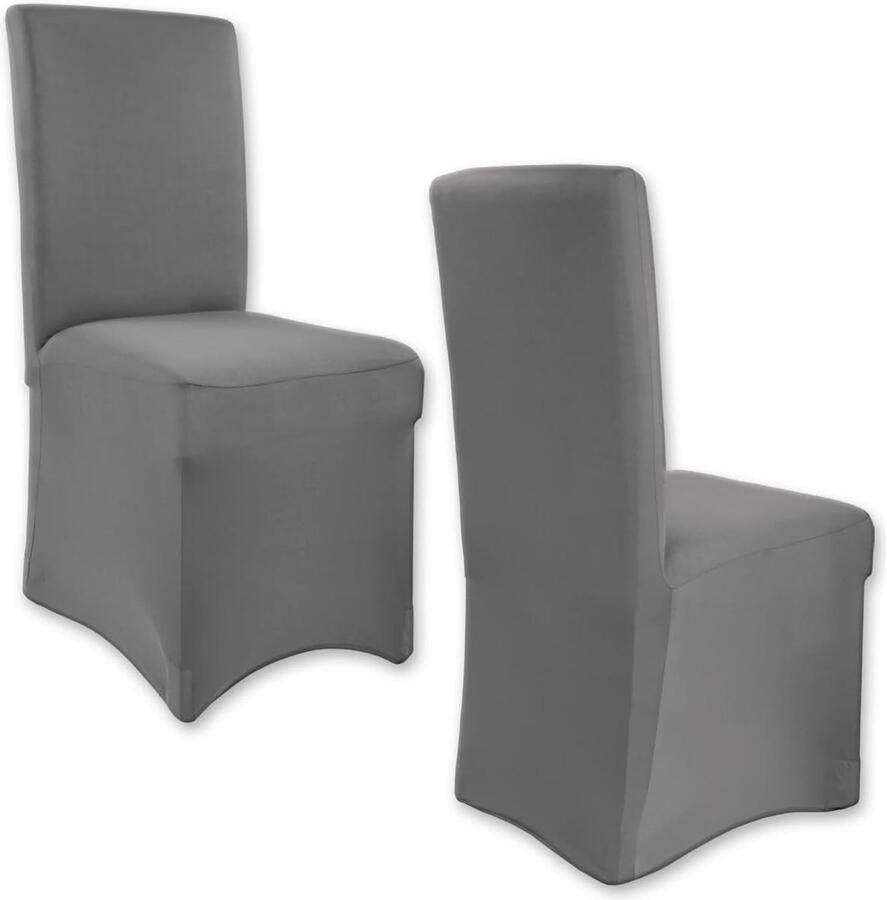 Stretch Stoelhoezen 4 Stuks Stoelhoes Stoelhoezen voor Eetkamerstoelen Verwijderbare Wasbare Eetstoelhoezen voor Hotel Eetkamer Banket Decor voor Bruiloftsfeest(4 Stuks Khaki)
