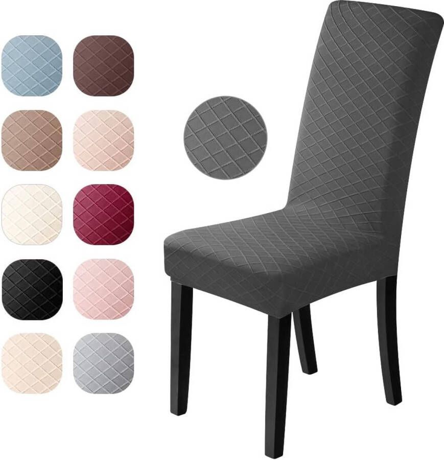 Meigeh Stoelhoezen Scandinavische Stoelhoes Eetkamer Stoelhoezen Scandinavische Stoelhoezen Scandinavisch Set van 4 Camel - Foto 2