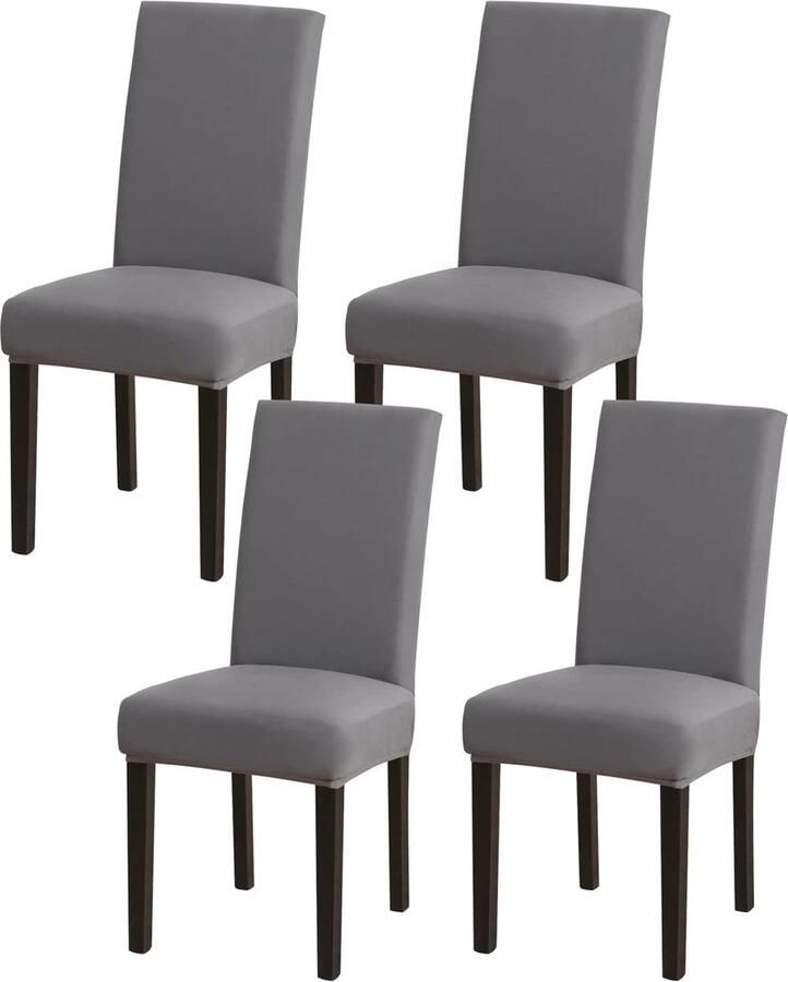 Stretch stoelhoezen set van 4 Wasbaar en afneembaar voor elke gelegenheid