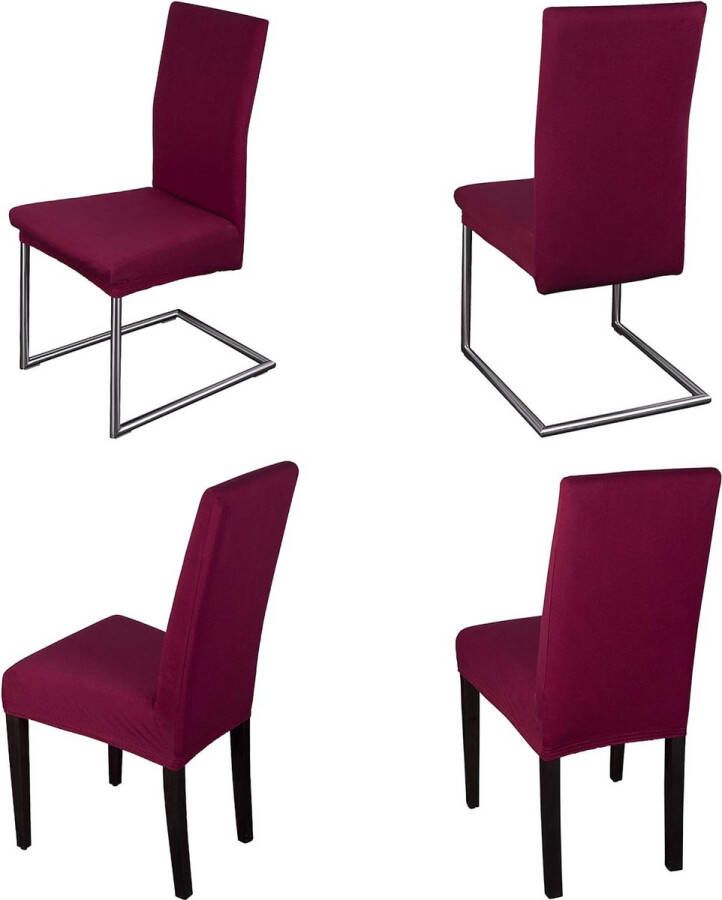 Fauteuilhoezen clubstoel stretch fauteuilbeschermer fauteuilhoes kuipstoelhoes bankhoes elastische antislip clubfauteuilhoezen hoes voor loungestoelen rode wijn - Foto 4