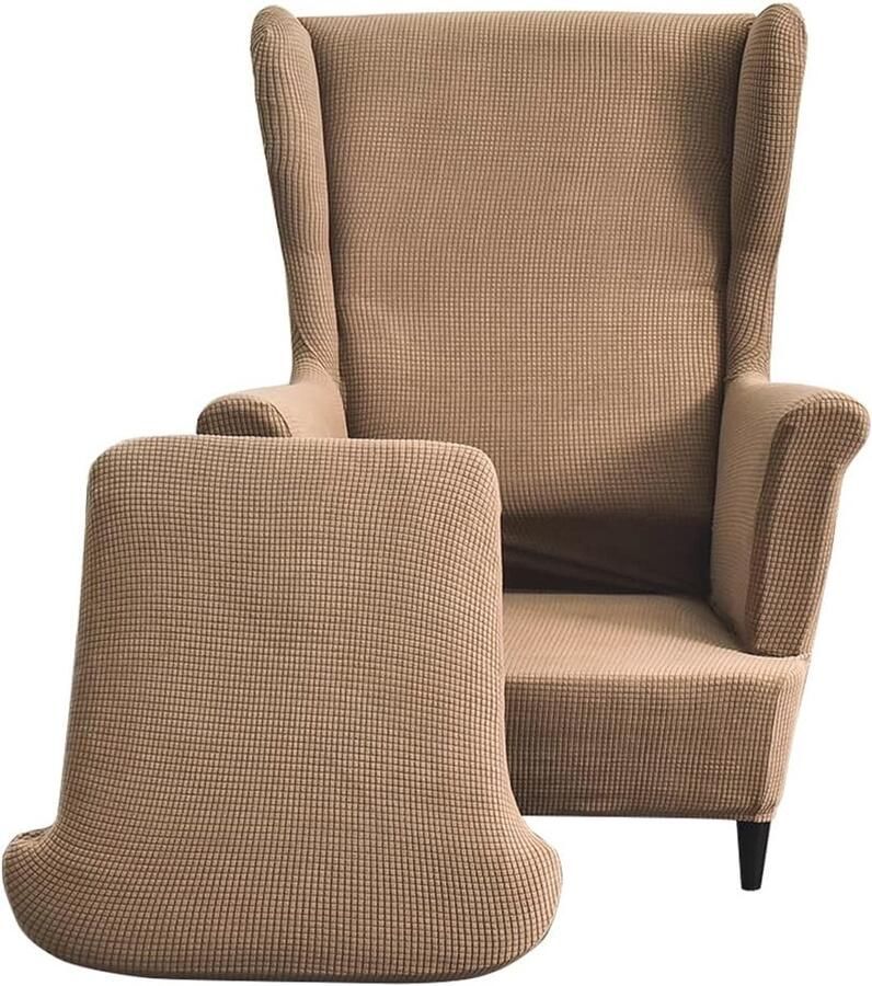 Stretch Vleugel Stoelhoezen voor Fauteuils 2 Delige Set