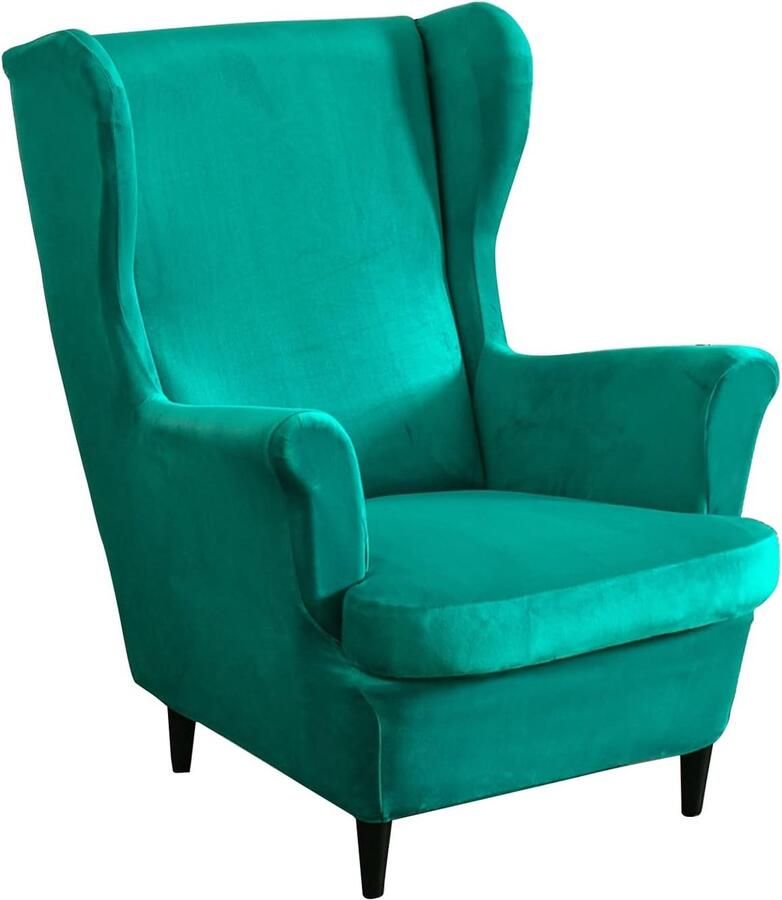 Stretch Wing Stoelhoes voor Fauteuil Wasbare Meubelbeschermer in Effen Kleuren