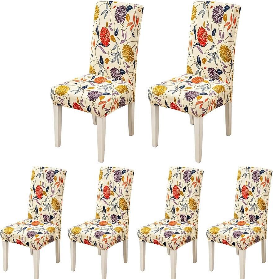 Stretchbare Stoelhoezen voor Eetkamerstoelen en Schommelstoelen Universele Bescherming voor Meubels