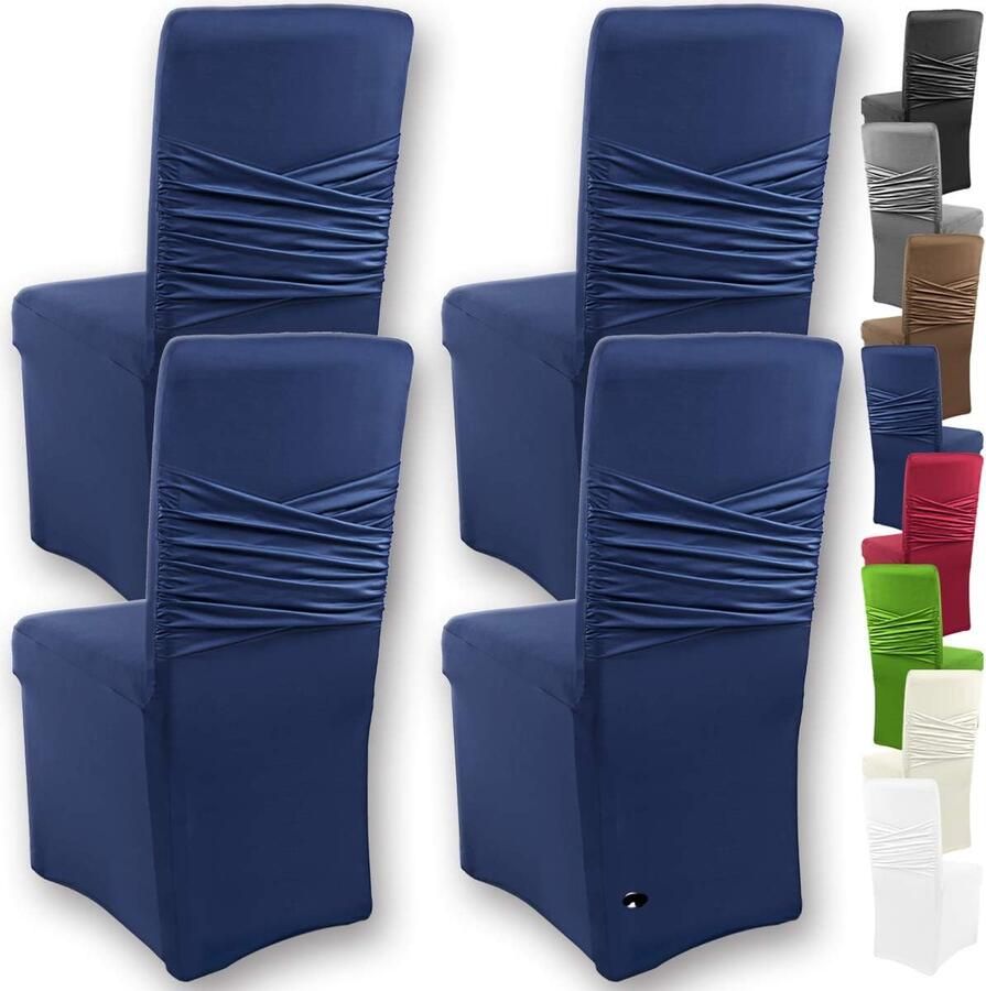 Luvetrex Stretchbare Stoelhoezen voor Ronde en Vierkante Rugleuningen Bi-Elastische Pasvorm met Oeko-Tex Standaard 100 Keurmerk