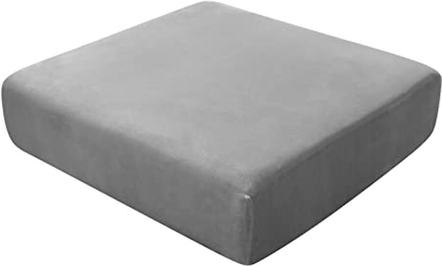 Stretch Fluweel Sofa Zitkussen Hoezen Grijze Kussenhoezen voor 2-zits Banken