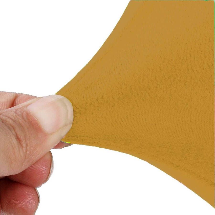 Stretchy stoelhoezen voor eetkamerstoelen stretch spandex met elastiek fluweel grote eetkamerstoelhoezen voor restaurant hotel party banket (mosterd 6 stuks (M))