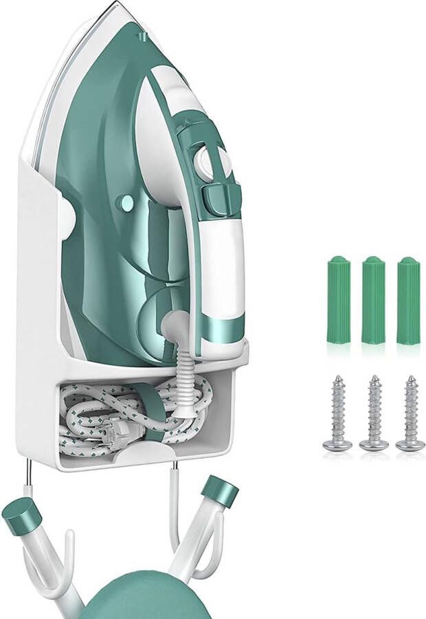 Strijkplankhouder Wandgemonteerde elektrische strijkplank Strijkplankopslagorganisator Strijkmand boven de deur Wandgemonteerde wasruimte (wit)