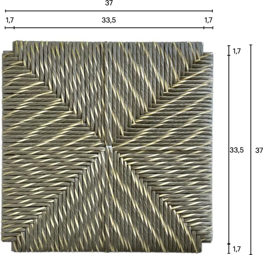Stro-zitset Vervanging Stoelbekleding Hoogwaardige Stoelen met Strobodem Comfortabele Zitvlak Onderplaat