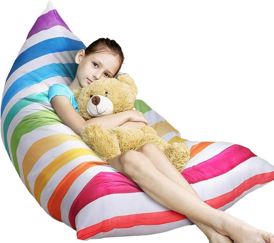 Stuffed Animal Storage Bag Toy Organizer Bean Bag Cover for Plush Toys (No Filler Cover Only)