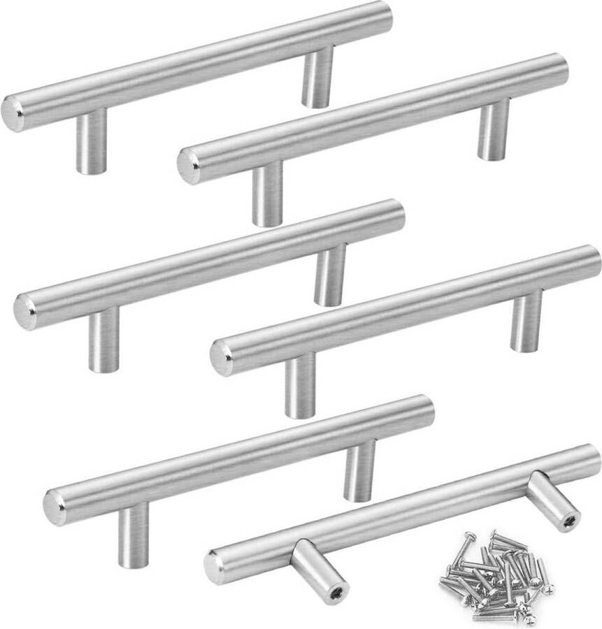 Stuk RVS meubelgrepen kast ladedeur handgreep staafgreep met schroeven zilver
