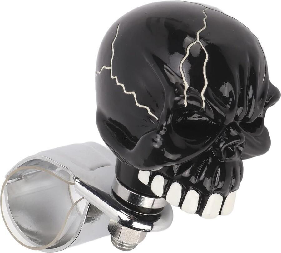 Stuurwiel Spinner Schedel Universele Metalen Hars Knop voor Auto's Vrachtwagens Tractoren en Boten