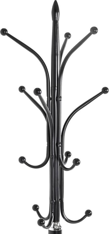 Stylish Zwarte Kapstok met Marmeren Onderstel Ø 40 x H 179 cm