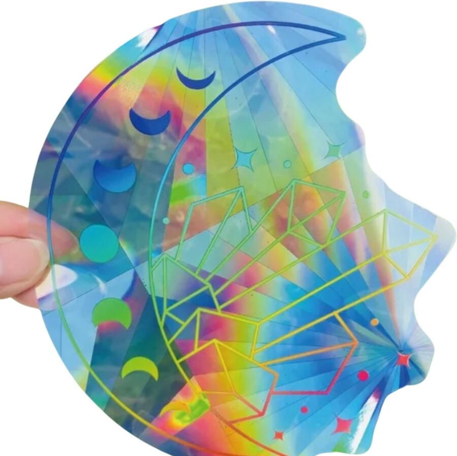 Suncatcher Raamsticker Regenboog Effect – Zonnesticker- Zelfklevende Zonlicht Sticker – Herbruikbare Raamdecoratie – 19x15 6 cm – Voor Ramen in Woonkamer Kinderkamer Bureau – Gadget Anna O Selections