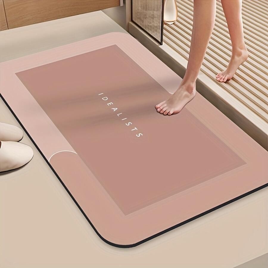 Super absorberend diatomeeën badmat antislip en waterabsorberend vloerkleed zacht en comfortabel badkamermatje