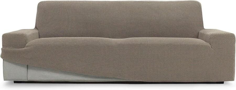 Super elastisch 3-zits bankovertrek ademend comfortabel en duurzaam eenvoudig aan te brengen afmetingen 180-230 cm linnen kleur