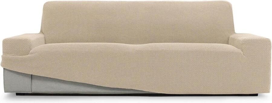 Super elastische ademend comfortabele en duurzame bankovertrek voor een 3-zits bank eenvoudig aan te brengen afmetingen 180-230 cm kleur beige