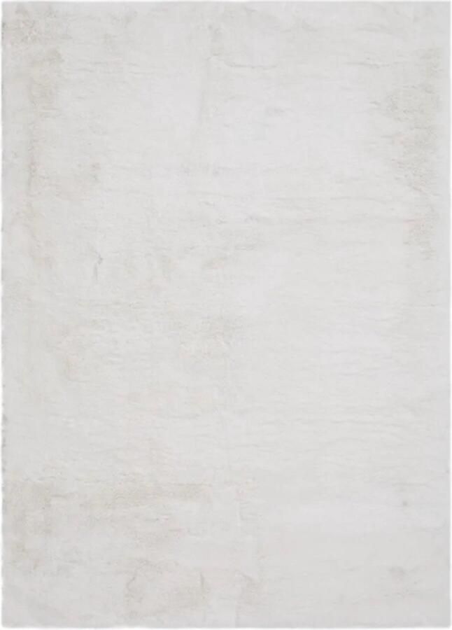 Super Soft Vloerkleed Mat BAYMOND imitatie bont Soft Wit 60 x 120 cm