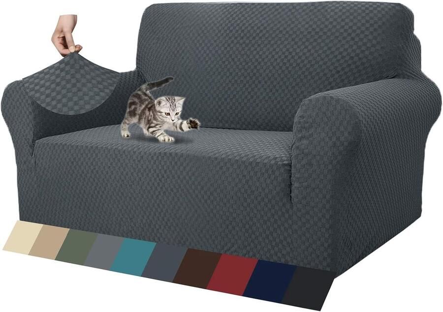 Super Stretch Jacquard Sofa Covers voor 2-zitsbanken Antislip en Dierenvriendelijk
