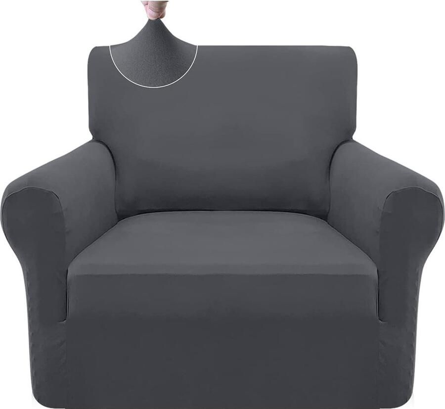 3-zits fluwelen kussenhoes voor L-vormige sofa chaise longue individuele kussen meubelbeschermer met elastische bodem - Foto 3