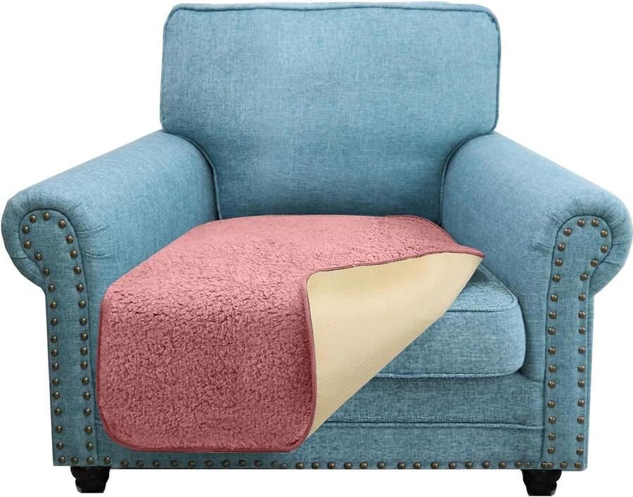 Superzachte dikke antislip stoelhoes voor huisdieren Wasbare overtrek Roze 1-zits hoekbank overtrek