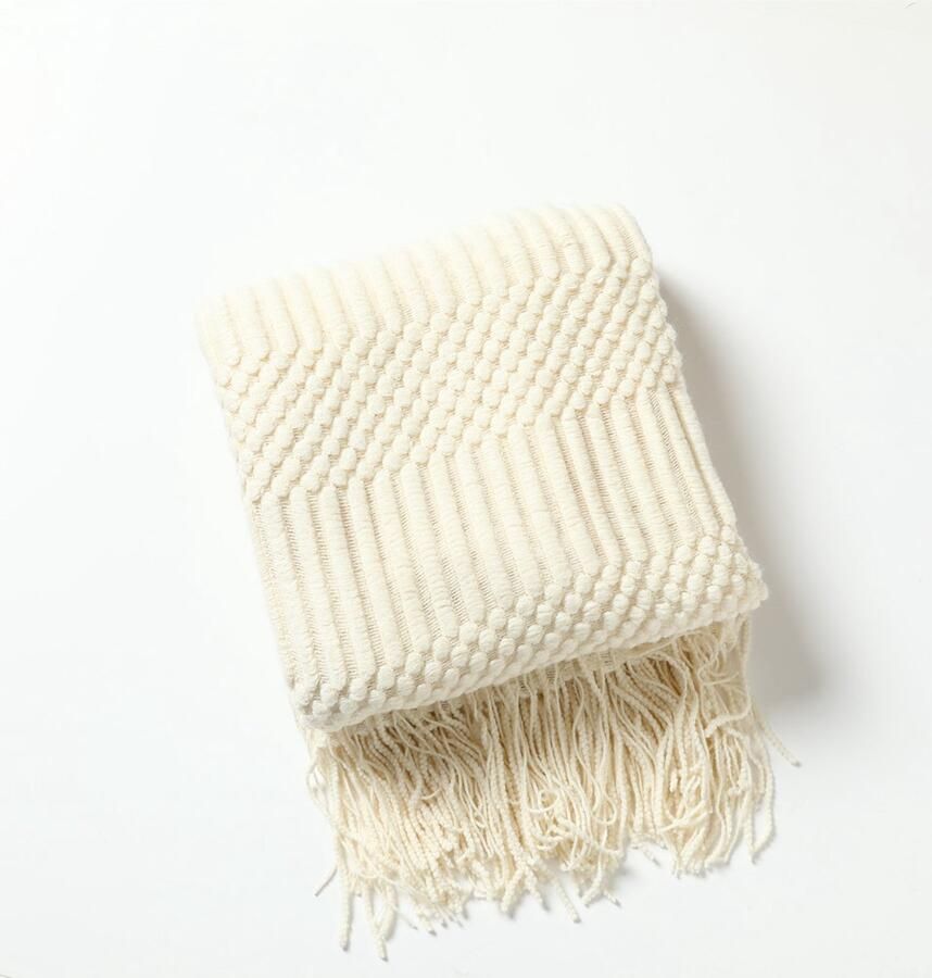 Superzachte pluche deken Fluffy deken Gezellige pluche bankdeken Gebreide deken met franjes Geschikt voor bank bed (B 130 x L 220 cm) zwart grijs 130*220CM - Foto 4