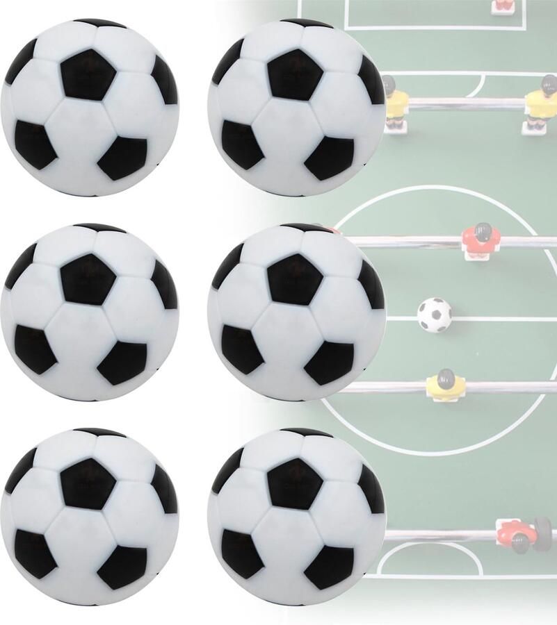 Svg commerce Table Soccer Balls Set of 6 High-Quality Silent Table Soccer Balls 23 mm for Table Football and Table Football