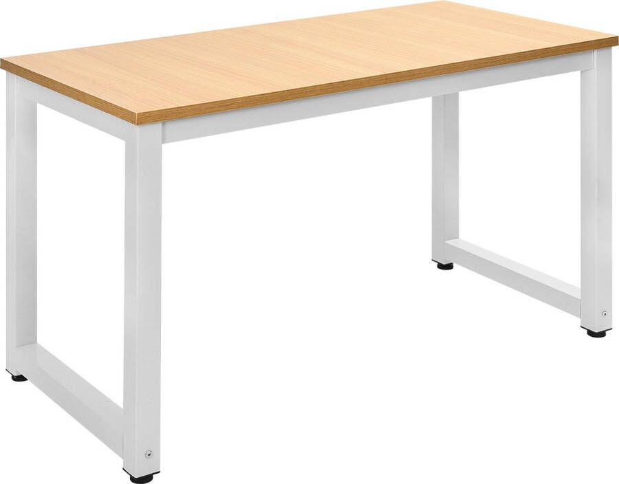 Sweiko Computer bureau Bureaus PC bureau 120*60*75cm Natuurlijk en wit