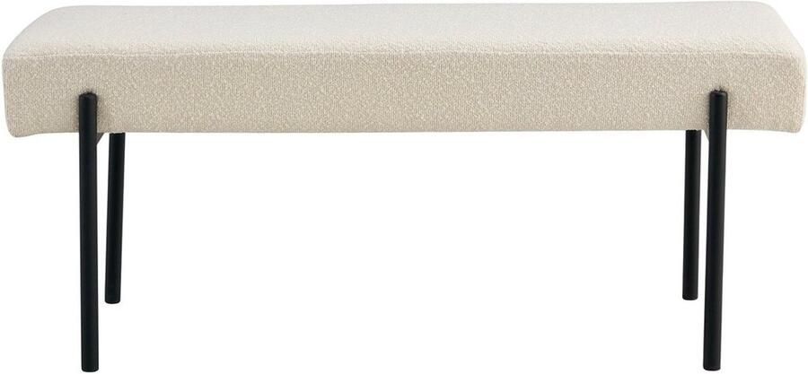 Swindon Bench gestoffeerde bank Bouclé Fabric Bench Modern Elegance 100 cm x 36cm x 42 5 cm