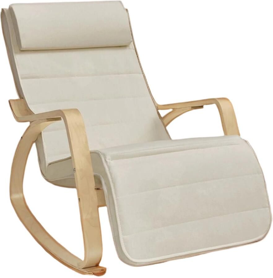 Swing Chair Rocking fauteuils Recliner met 5 -fasen voetsteun Comfort & stijl 67 x 115 x 91 cm
