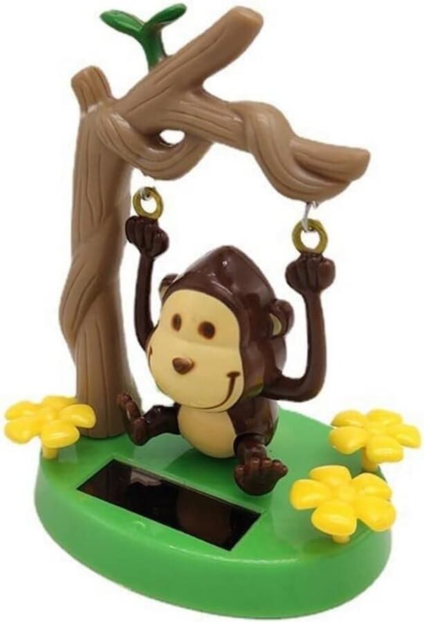 Swing Monkey Bobblehead Solar Toy Wobble Figures Car Interior Accessories Dance Toy Decoration Figure for Desk en Bedroom