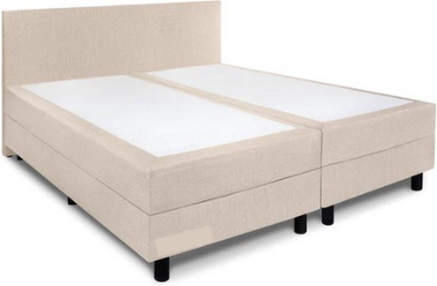 Boxspring-voordeelshop Boxspring 120x200 incl. thuismontage Complete set met matras Beige