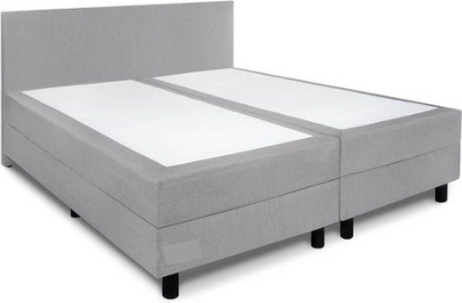 Boxspring-voordeelshop Boxspring 120x200 incl. thuismontage Complete set met matras Grijs