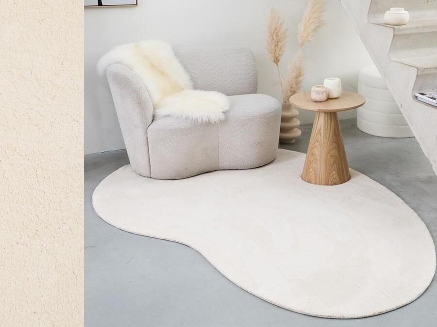 Symmetrisch vloerkleed taupe organisch vloerkleed tapijt vloerkleed met antislip vloerkleed La Isla Living vloerkleed slaapkamer warm vloerkleed geluidsdempend vloerkleed 160 x 230 cm- vloerkleed trendy design - Foto 2