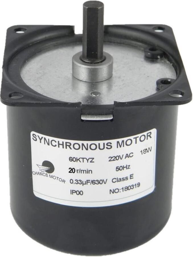 Synchrone Motor AC 220V 20RPM Koppelmotor voor Machines en Projecten