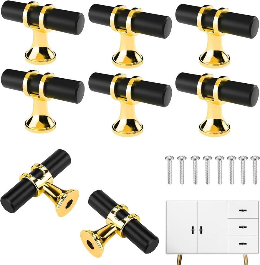 T Bar Handvat Roestvrij Staal Keukenkast Handgrepen Goud