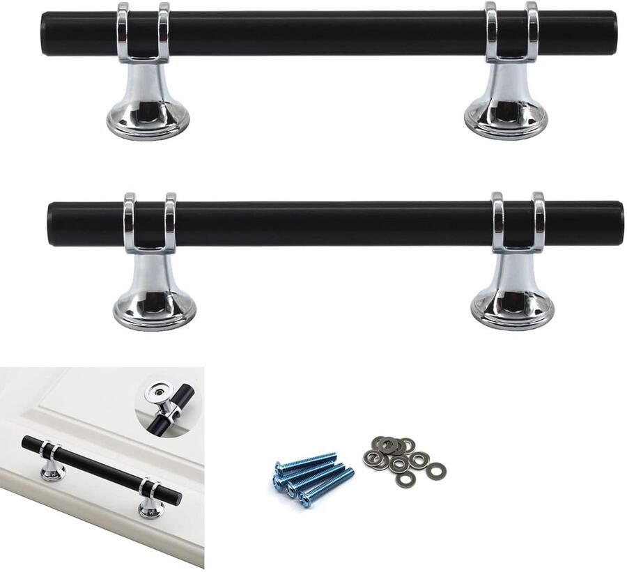 T Bar Handvat Trek Zinklegering Keukenkast Handvat 2 stuks