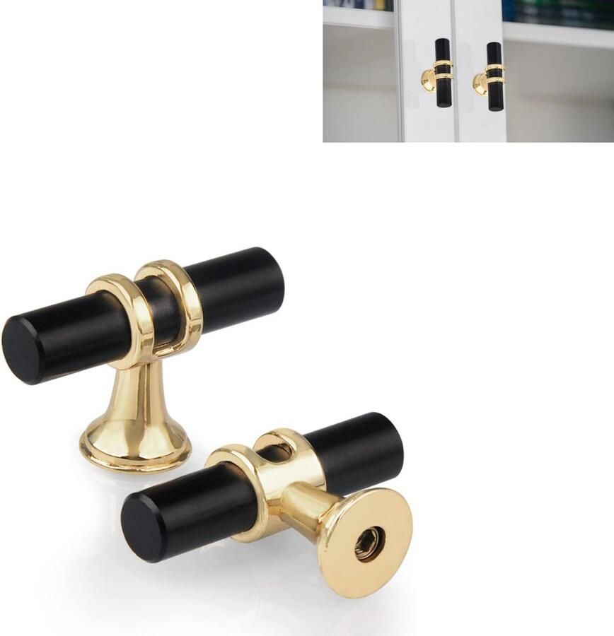 T-meubelgrepen Gouden T-ladegrepen 10 Stuks Handgrepen Kast Meubelgrepen T-vormige handgreep Schuifdeurgreep Handgreep RVS Ladegreep Schuifdeur komgreep Goud