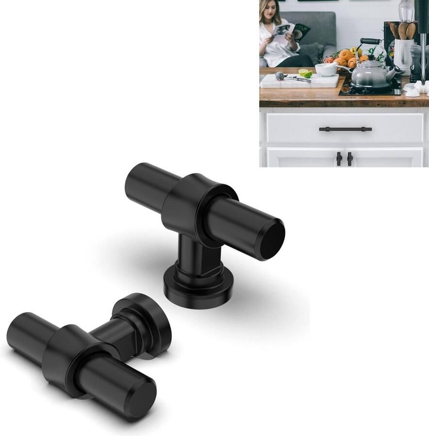 T-meubelgrepen Handgrepen Kast Meubelgrepen T-vormige handgreep Schuifdeurgreep Handgreep RVS Ladegreepladekast diamant glazen handgrepen voor thuis kantoor DIY (transparant 30 mm 10 stuks)