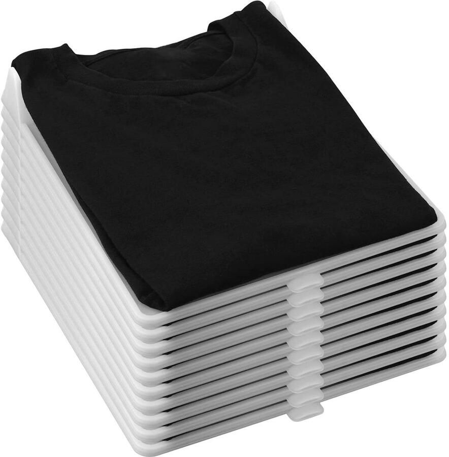 T-shirt Organizer 10 Pack Kleding Organizer Tray Opvouwbaar Stapelbaar Shirt Board Closet Organization Hulpmiddel