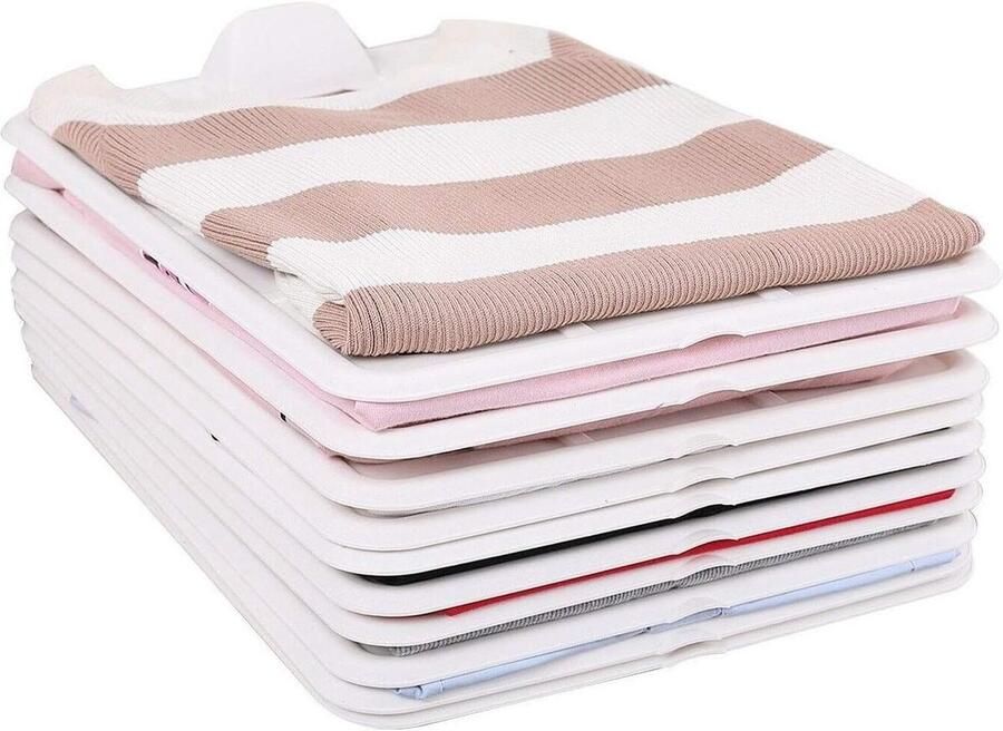 T-shirt organizer anti-rimpel en vochtbestendige kast wasverdeler wit 10Pack