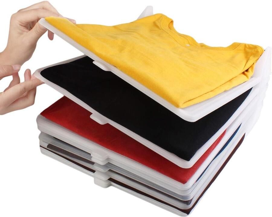 T-shirt Organizer Kast Organisator Stapelbaar Robuust Vochtwerend Anti-rimpel 10 Stuk Pack. Kledingkast Organizer met Overhemden in Lade Kasten & Schuifladen Planken Kledingkast