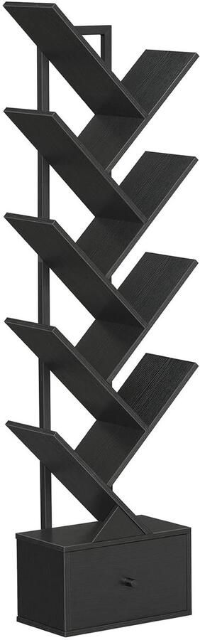 T-vormige boekenkast multifunctioneel 1 stuk spaanplaat en metaal