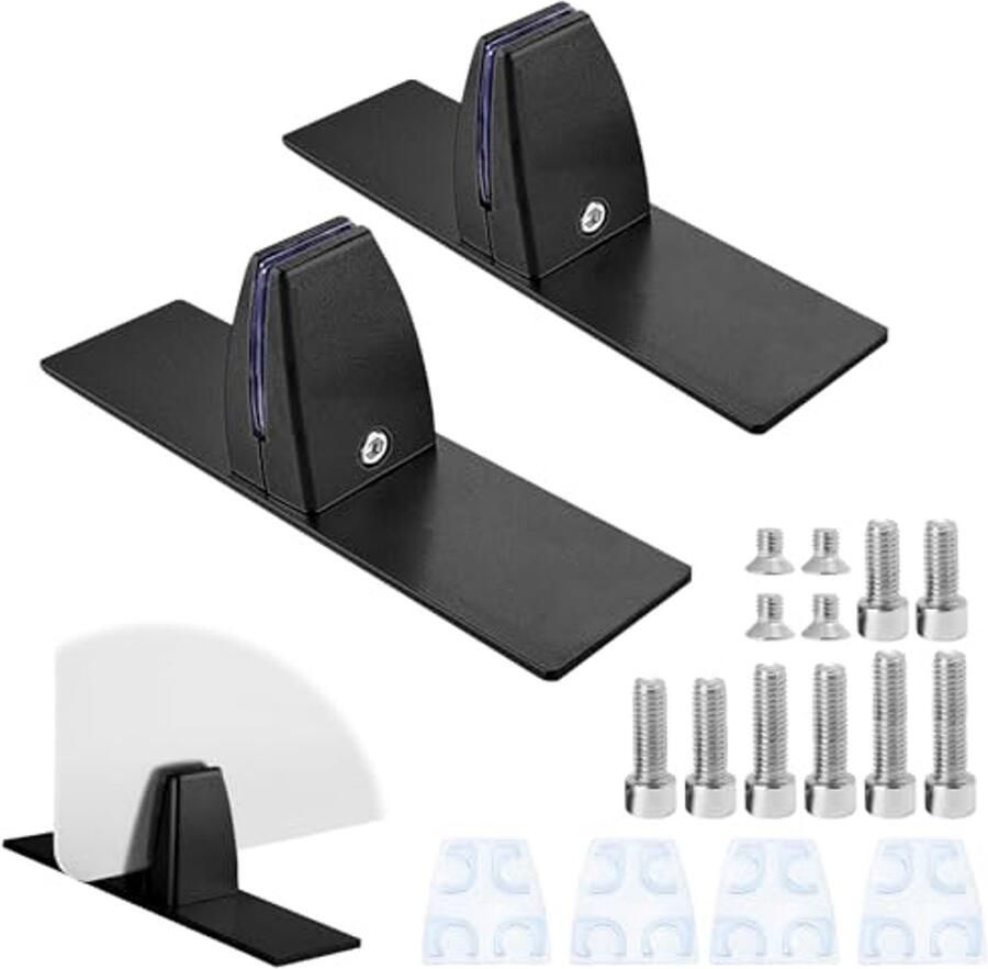 T-vormige bureau scheidingswand klemmen Verstelbare aluminium bureau partitie clips voor 2-25 mm scheidingswanden (2 stuks)