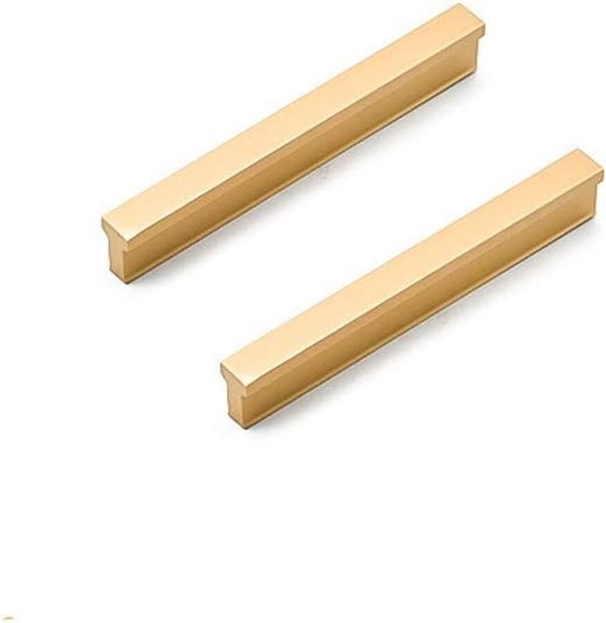 T-vormige Keukastgrepen 2-pack Geborsteld Goud Aluminium
