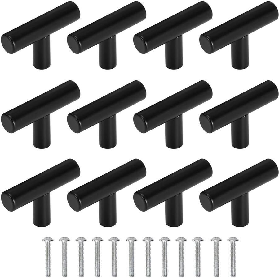 T-vormige meubelgreep roestvrij staal retro design 1 stuk