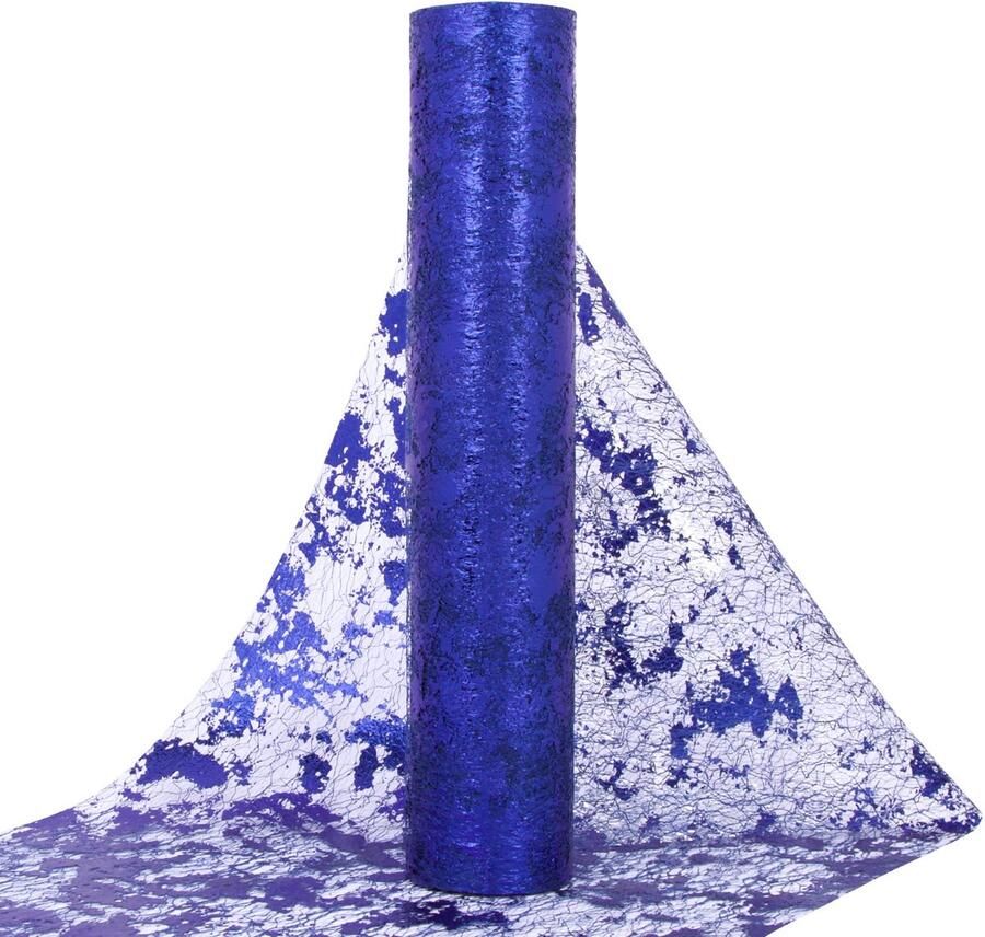 Table Runner 29 cm x 9 m Shiny Blue Tulle Tape Polyester Table Decoration for Party Birthday Communion Confirmation Christening Father's Day Christmas Party Wedding etc