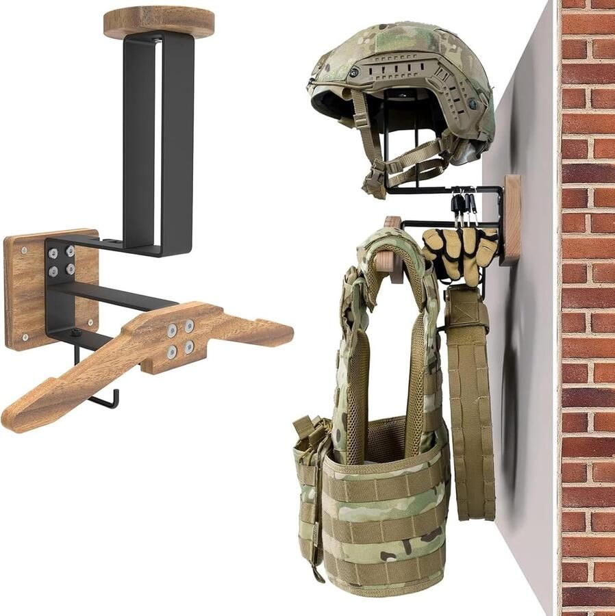 Tactical Gear Wall Mount Motorfiets Helm Houder Stand Jas Hanger Plaat Carrier Rack Display Organizer voor Politie Voetbal Fietsen Pak