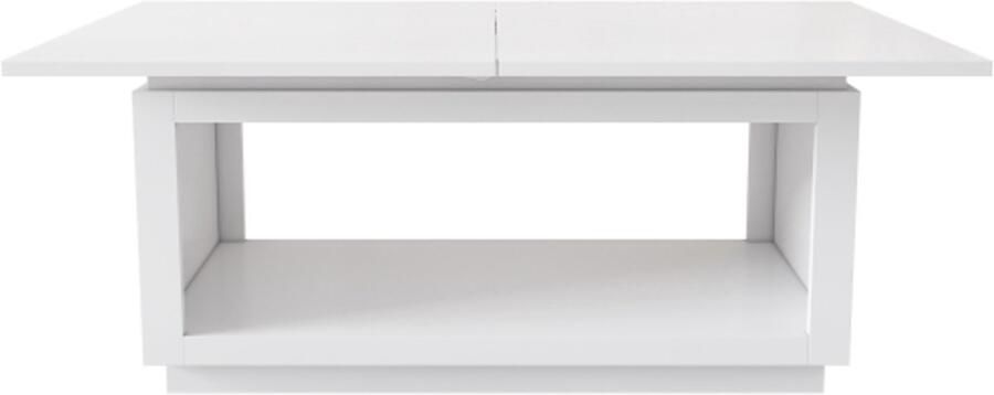 Tafel 140x70x76 5cm Eettafel Wit MDF Uittrekbare Vierkante Eettafel Salontafel Modern Ontwerp Geschikt Voor Woonkamer Vergaderruimte En Eetkamer