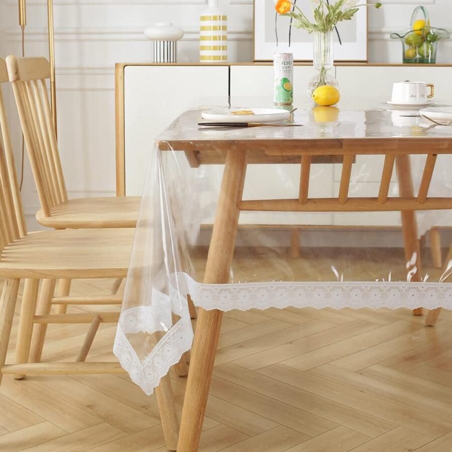 Tafelbeschermer waterdicht en olieafstotend 1 stuk transparant plastic 150 cm