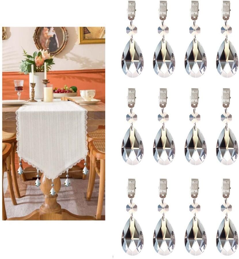 Tafelgewichtjes-Tafelkleed Gewichtjes-Tafelkleedklemmen- Tafellakenklemmen-Tafelkleen op zijn plaats houden-Tafelclips tafelkleedklemmen voor buiten-tafelkleedklemmen verstelbaar-tafelkleed klemmen-12Stuks-tafelkleedgewichtjes-tafelkleedverzwaarder